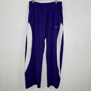 Nike Team Pants Mens 3XL Purple White Snap Track Athletic Big Polyester